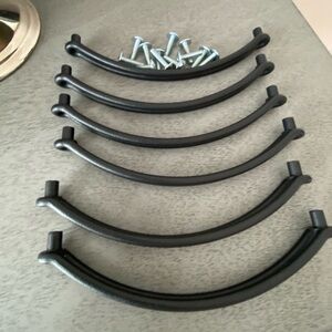 Sleek Black Drawer Handles Set by Ikea